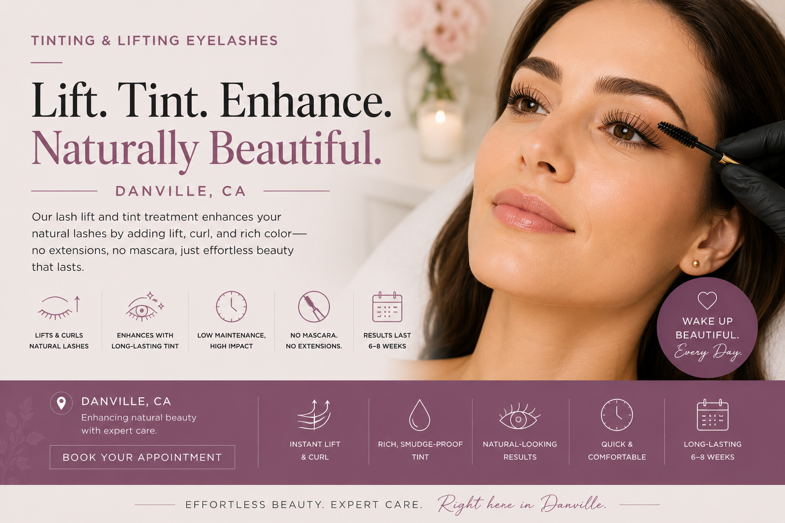 Lift and Tint Lashes and Eyebrows in Danville